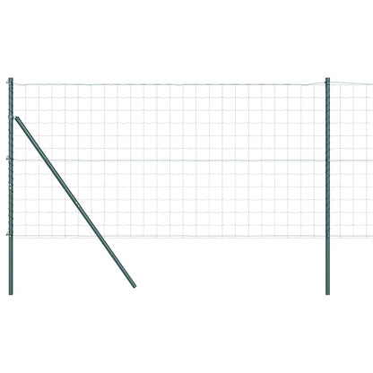 Fence with Posts Green 1.2 x 10 m Steel