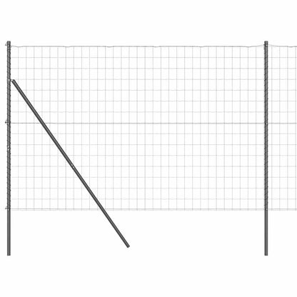 Fence with Posts Grey 1.5 x 10 m Steel