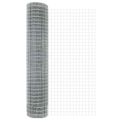 Fence with Posts Silver 1.6 x 10 m Steel