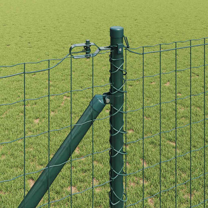 Fence with Posts Green 1.2 x 10 m Steel