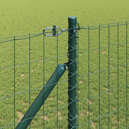 Fence with Posts Green 1.2 x 10 m Steel