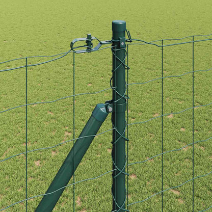 Fence with Posts Green 1.5 x 10 m Steel