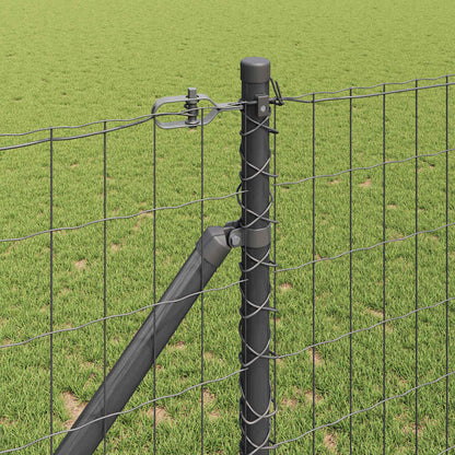 Fence with Posts Grey 1.2 x 10 m Steel