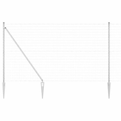 Fence with Posts Silver 1.5 x 10 m Steel