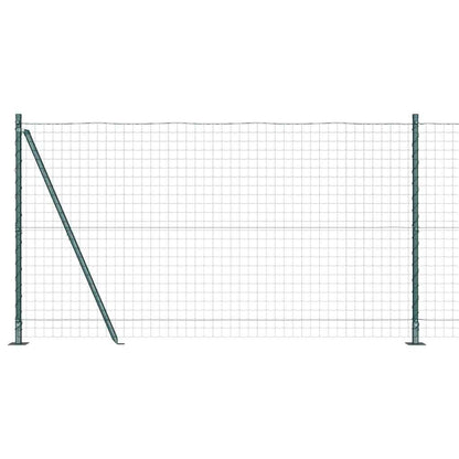 Fence with Posts Green 1.2 x 10 m Steel