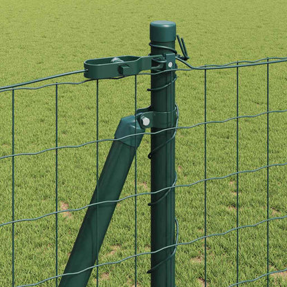 Fence with Posts Green 1.2 x 10 m Steel