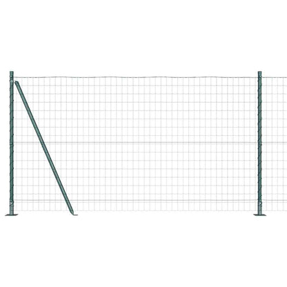 Fence with Posts Green 1.2 x 10 m Steel