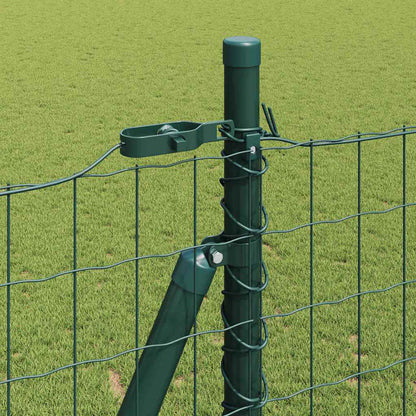 Fence with Posts Green 1.4 x 10 m Steel