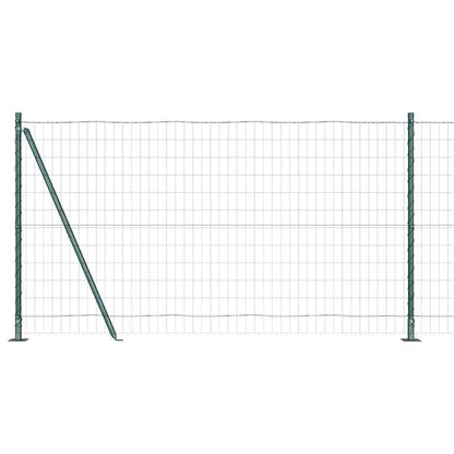 Fence with Posts Green 1.2 x 10 m Steel