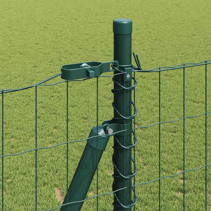Fence with Posts Green 1.4 x 10 m Steel
