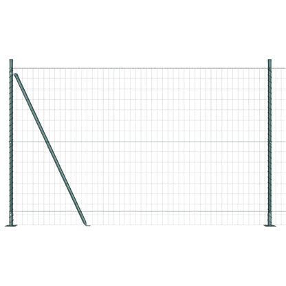 Fence with Posts Green 1.4 x 10 m Steel