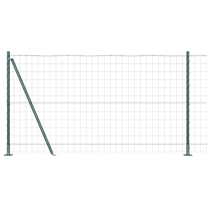 Fence with Posts Green 1.2 x 10 m Steel