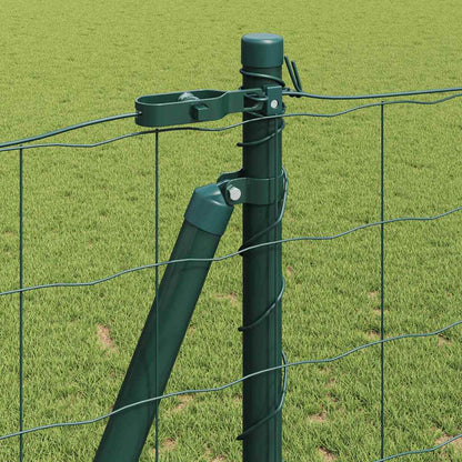 Fence with Posts Green 1.2 x 10 m Steel