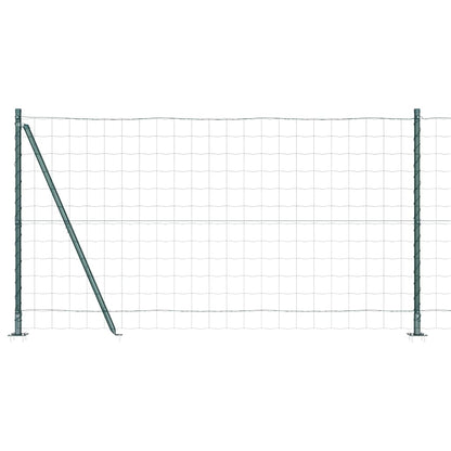 Fence with Posts Green 1.2 x 10 m Steel