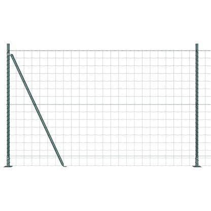 Fence with Posts Green 1.4 x 10 m Steel