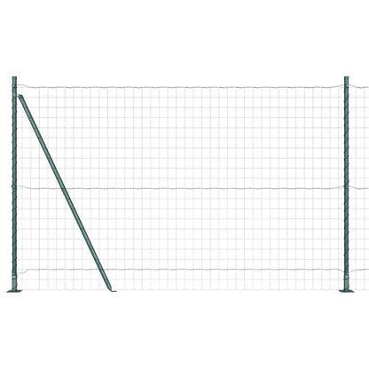 Fence with Posts Green 1.4 x 10 m Steel
