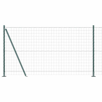 Fence with Posts Green 1.2 x 25 m Steel