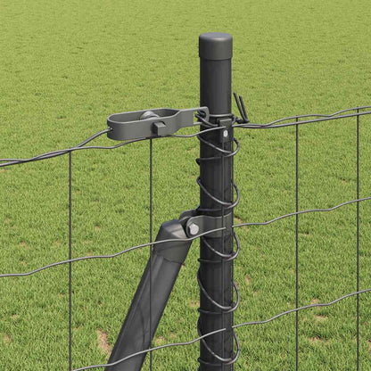 Fence with Posts Grey 1.5 x 10 m Steel