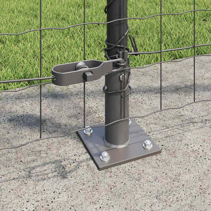 Fence with Posts Grey 1.2 x 10 m Steel