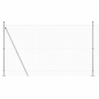 Fence with Posts Silver 1.4 x 10 m Steel