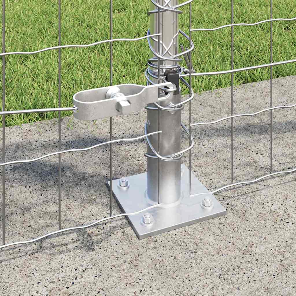 Fence with Posts Silver 0.8 x 10 m Steel