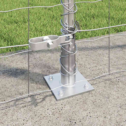 Fence with Posts Silver 1.6 x 10 m Steel