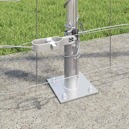 Fence with Posts Silver 1.2 x 25 m Steel