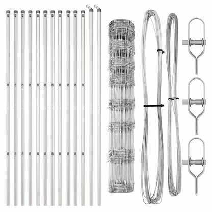 Field Fence Silver 25 x 1 m Galvanised steel