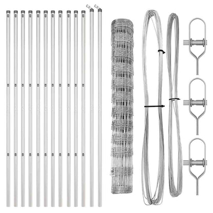 Field Fence Silver 25 x 1.2 m Galvanised steel