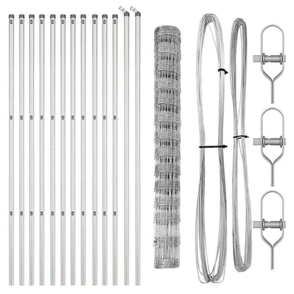 Field Fence Silver 25 x 1.4 m Galvanised steel