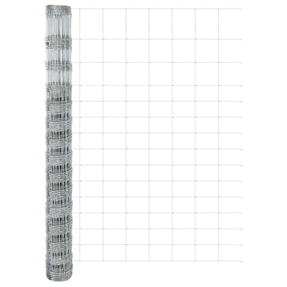 Field Fence Silver 25 x 1.6 m Galvanised steel