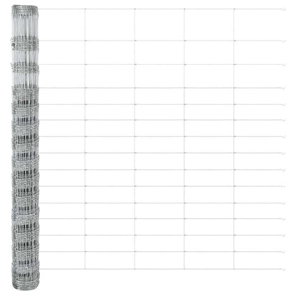Field Fence Silver 25 x 1.6 m Galvanised steel