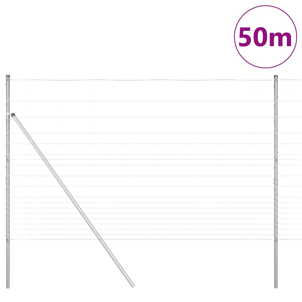 Field Fence Silver 50 x 1.5 m Galvanised steel