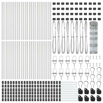 Field Fence Silver 100 x 0.8 m Galvanised steel