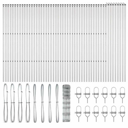 Field Fence Silver 100 x 1 m Galvanised steel