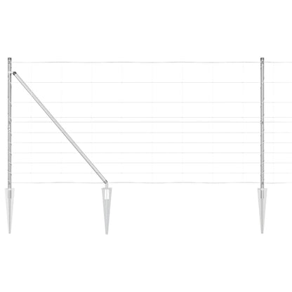 Field Fence Silver 25 x 1.2 m Galvanised steel