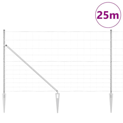 Field Fence Silver 25 x 1.4 m Galvanised steel