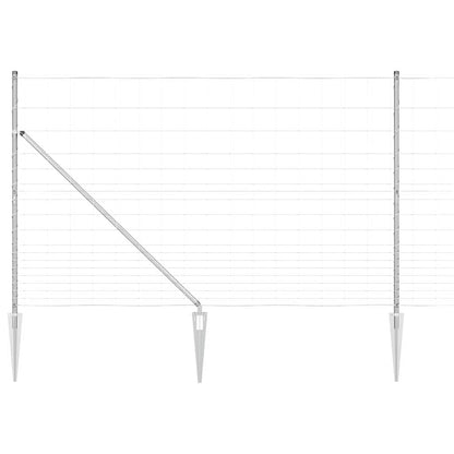 Field Fence Silver 25 x 1.5 m Galvanised steel
