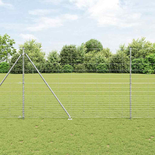 Field Fence Silver 25 x 1.6 m Galvanised steel