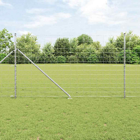 Fence Post Set Silver Galvanised Steel