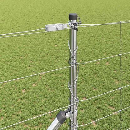 Fence Post Set Silver Galvanised Steel