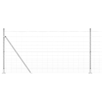 Field Fence Silver 25 x 1.2 m Galvanised steel