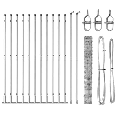 Field Fence Silver 25 x 1.2 m Galvanised steel