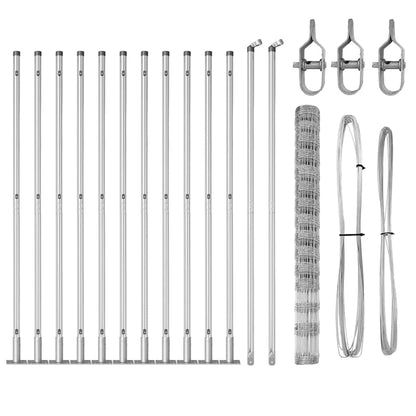 Field Fence Silver 25 x 1.6 m Galvanised steel