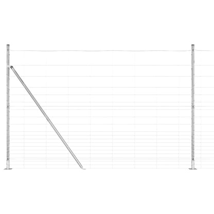 Field Fence Silver 25 x 1.6 m Galvanised steel