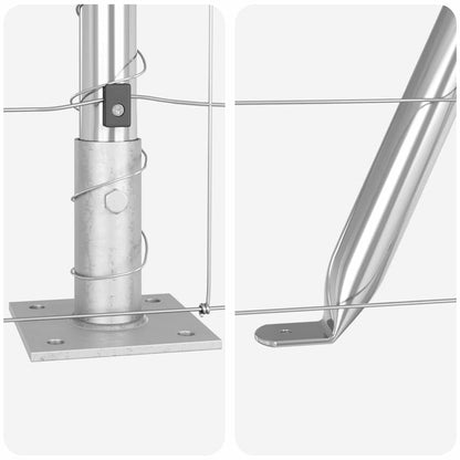 Field Fence Silver 50 x 0.8 m Galvanised steel