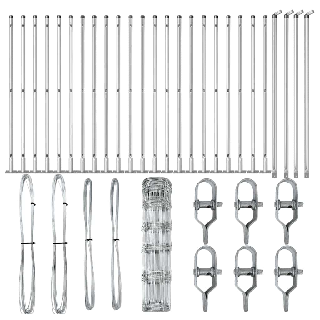 Field Fence Silver 50 x 0.8 m Galvanised steel