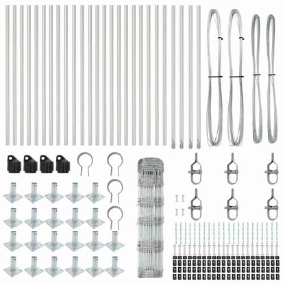 Field Fence Silver 50 x 0.8 m Galvanised steel