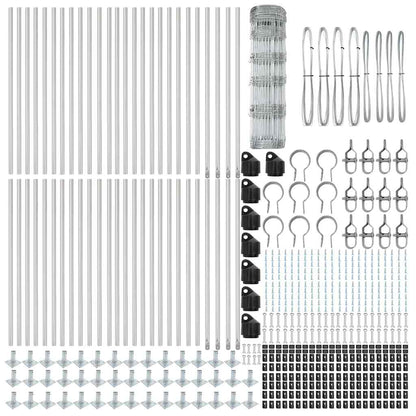 Field Fence Silver 100 x 0.8 m Galvanised steel
