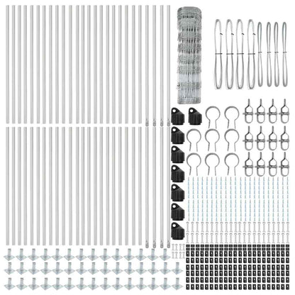 Field Fence Silver 100 x 0.8 m Galvanised steel
